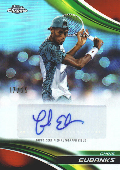 2025 Topps Chrome Tennis Orange /25 Autograph Chris Eubanks #CA-CES