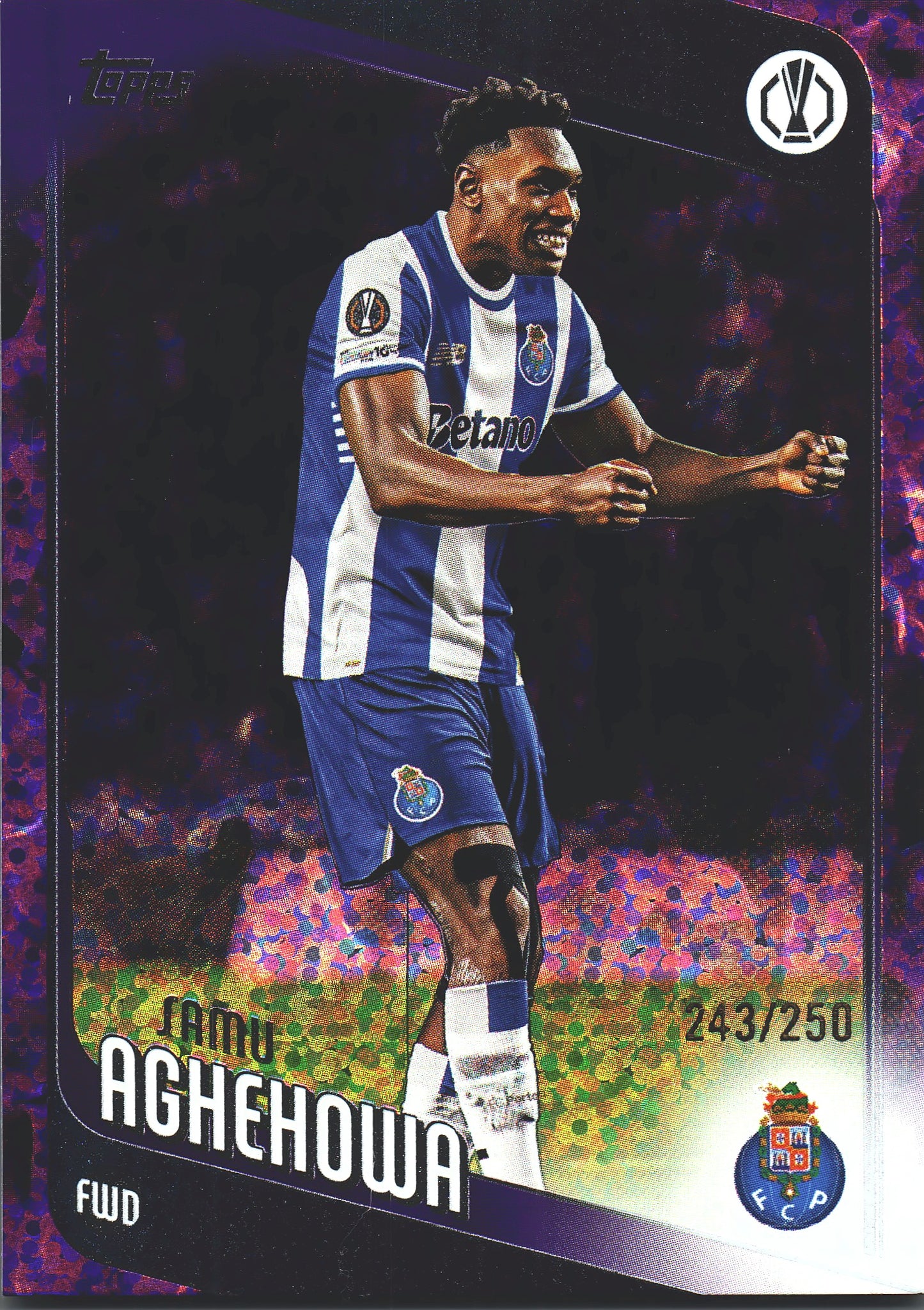 2025 Topps Flagship UCC Purple /250 Samu Aghehowa #133 FC Porto