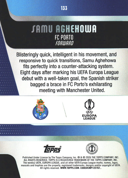 2025 Topps Flagship UCC Purple /250 Samu Aghehowa #133 FC Porto