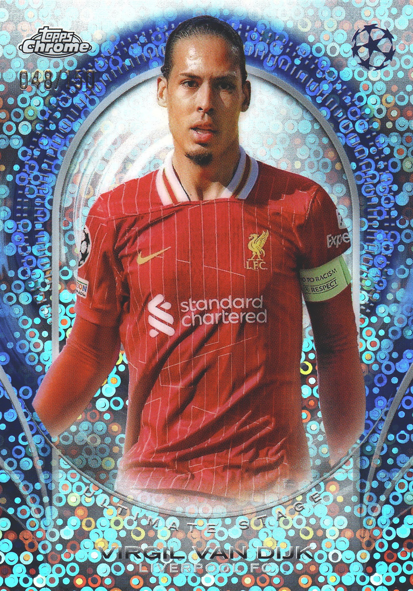 2024 Topps Flagship UCC Ultima Stage Blue /150 Virgil van Dijk #USC-50 Liverpool FC