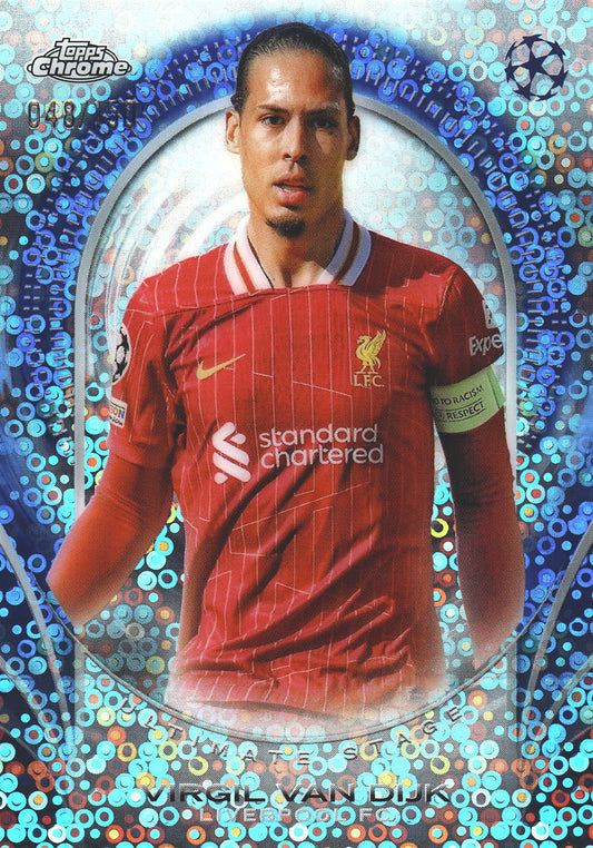 2024 Topps Flagship UCC Ultima Stage Blue /150 Virgil van Dijk #USC-50 Liverpool FC