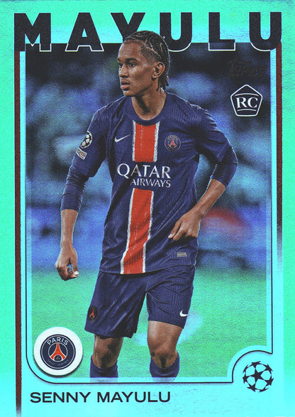 2024 Topps Flagship UCC Green /199 Senny Mayulu RC #173 Paris Saint-Germain