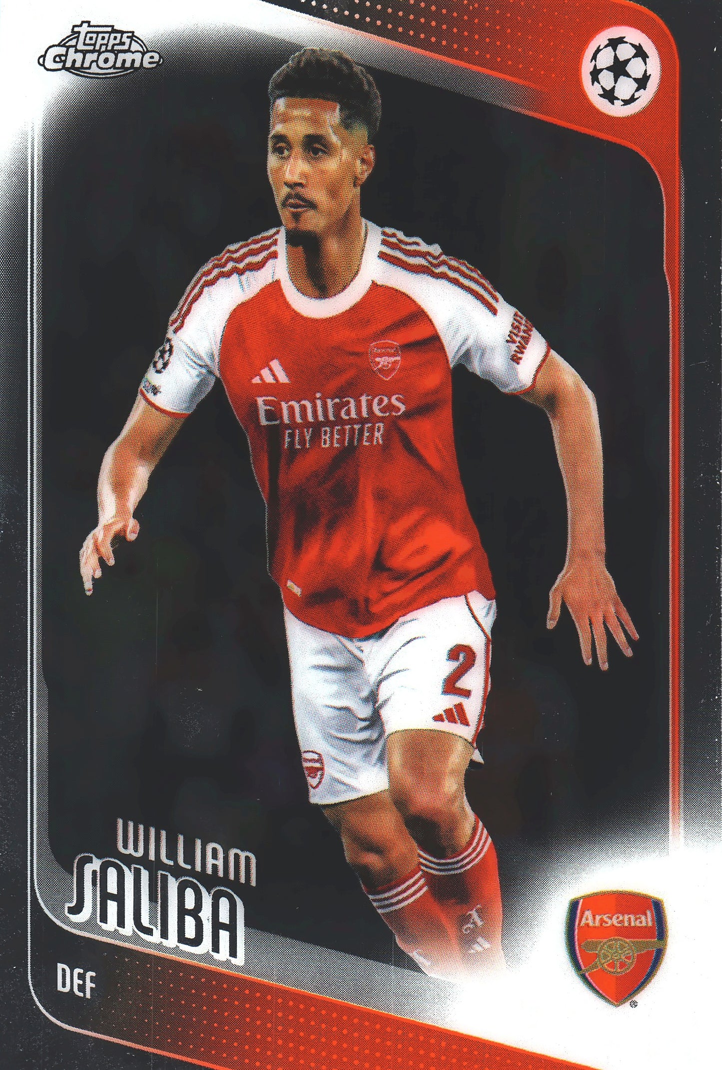 2025 Topps Chrome UCC William Saliba #113 Arsenal FC
