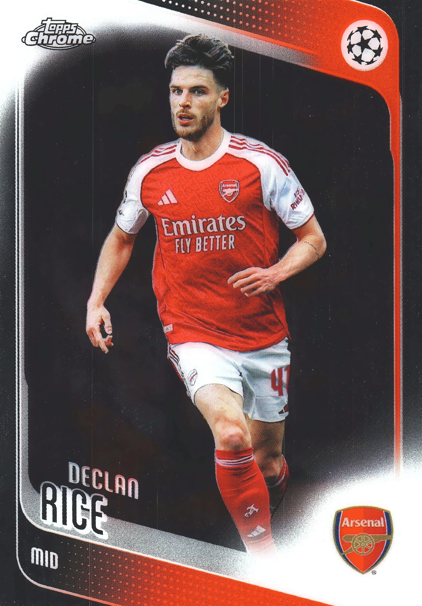 2025 Topps Chrome UCC Declan Rice #164 Arsenal FC