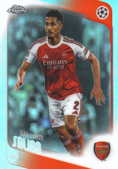 2025 Topps Chrome UCC Refractor William Saliba #113 Arsenal FC