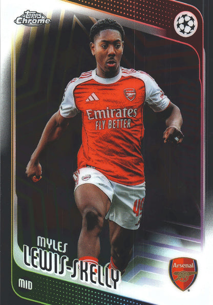 2025 Topps Chrome UCC Myles Lewis-Skelly RC #52 Arsenal FC