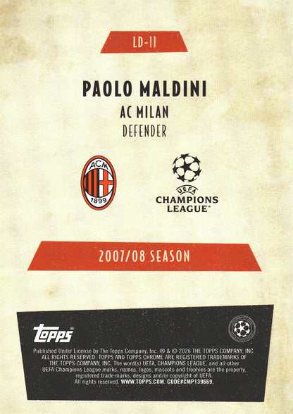 2025 Topps Chrome UCC Last Dance Paolo Maldini #LD-11 AC Milan