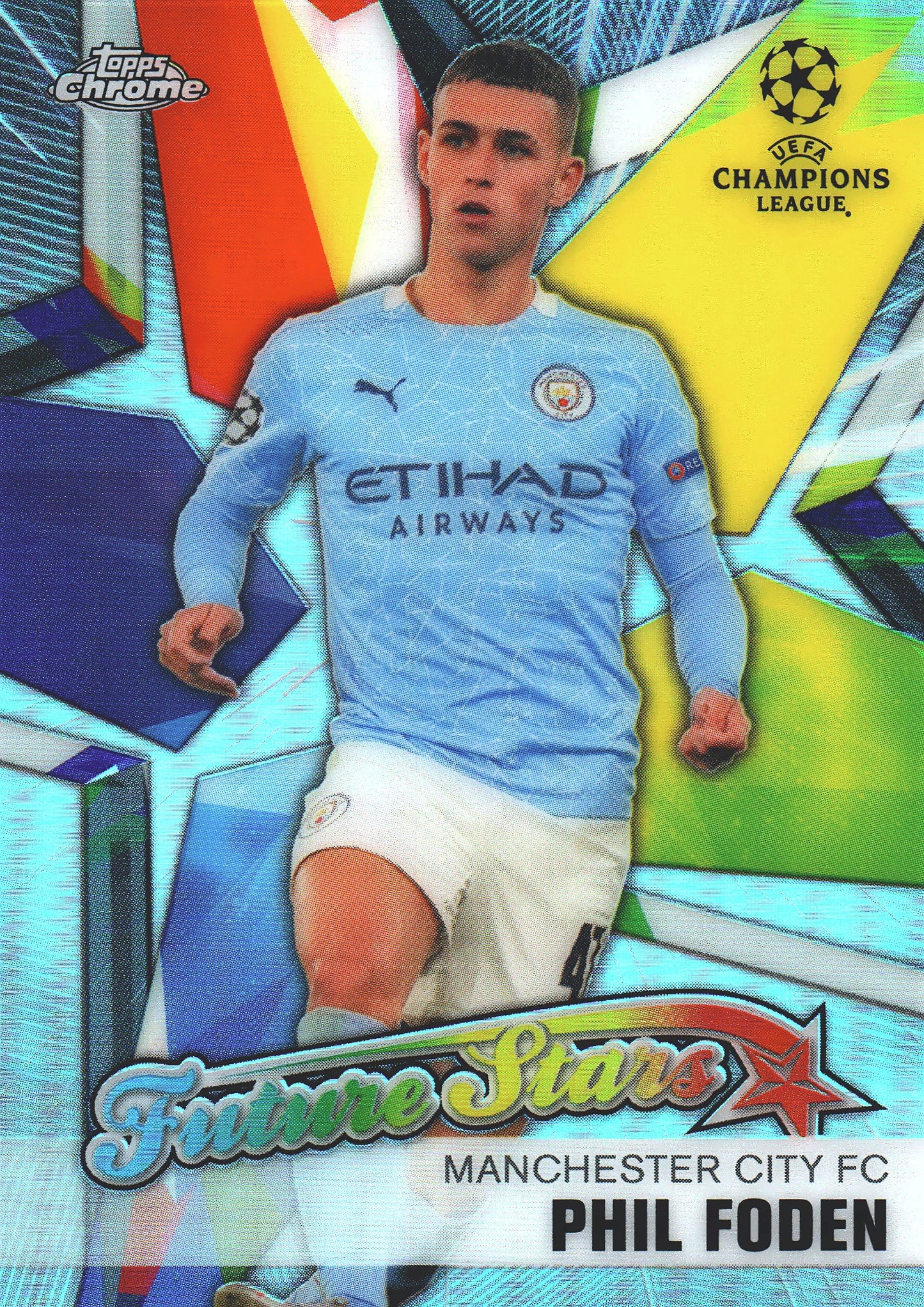 2020 Topps Chrome UCC Future Stars Phil Foden #FS-PF Manchester City