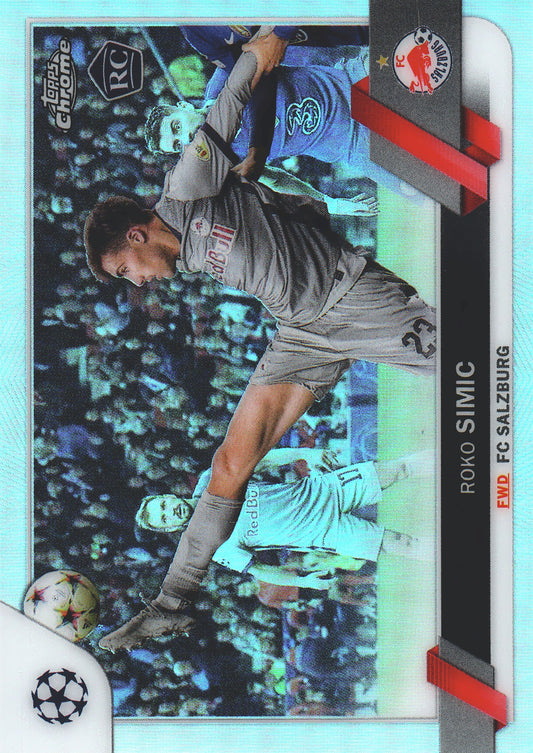 2022 Topps Chrome UCC Refractor Roko Šimić RC #121 RB Salzburg