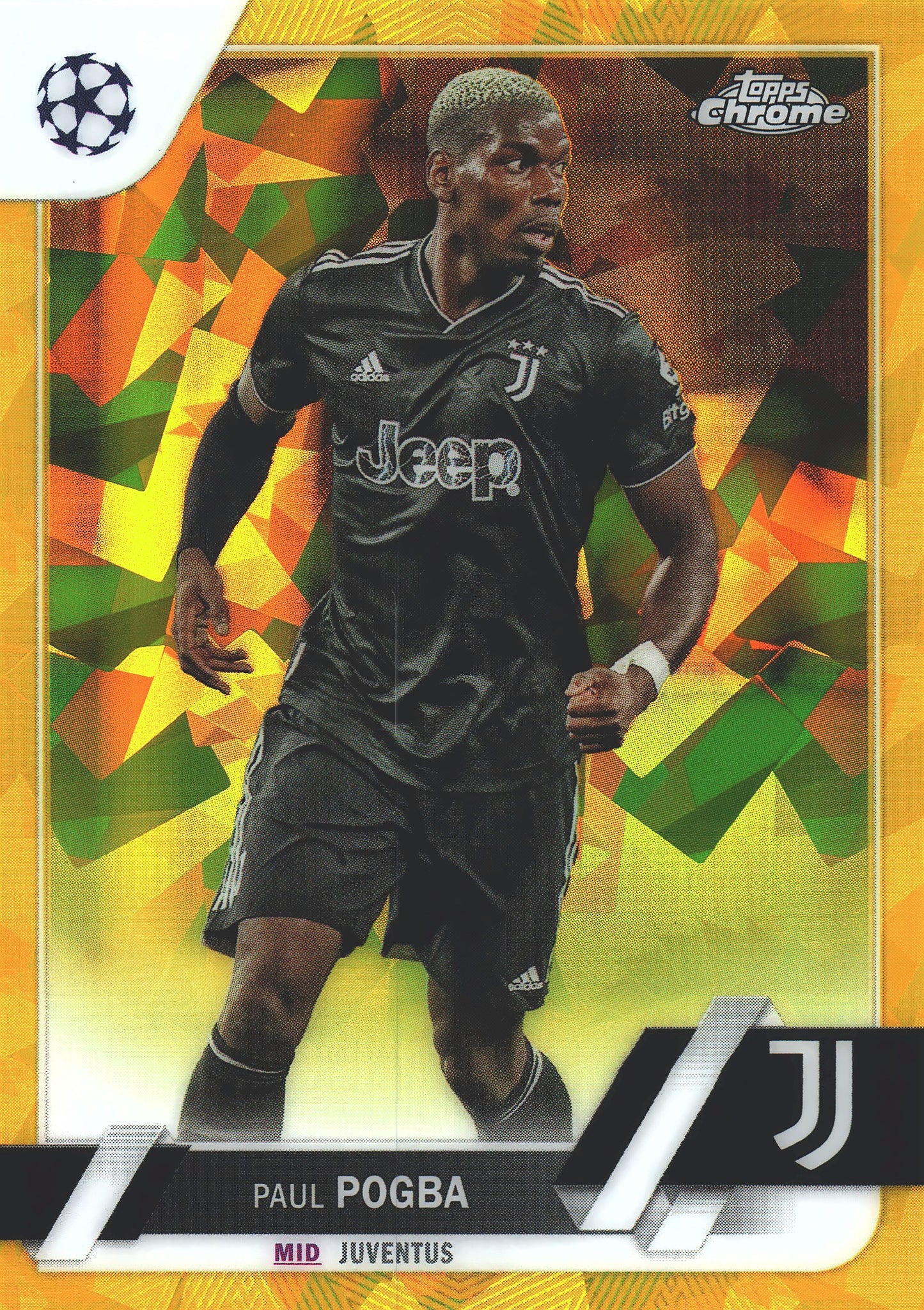 2022 Topps Chrome UCC Sapphire Gold /99 Paul Pogba #108 Juventus