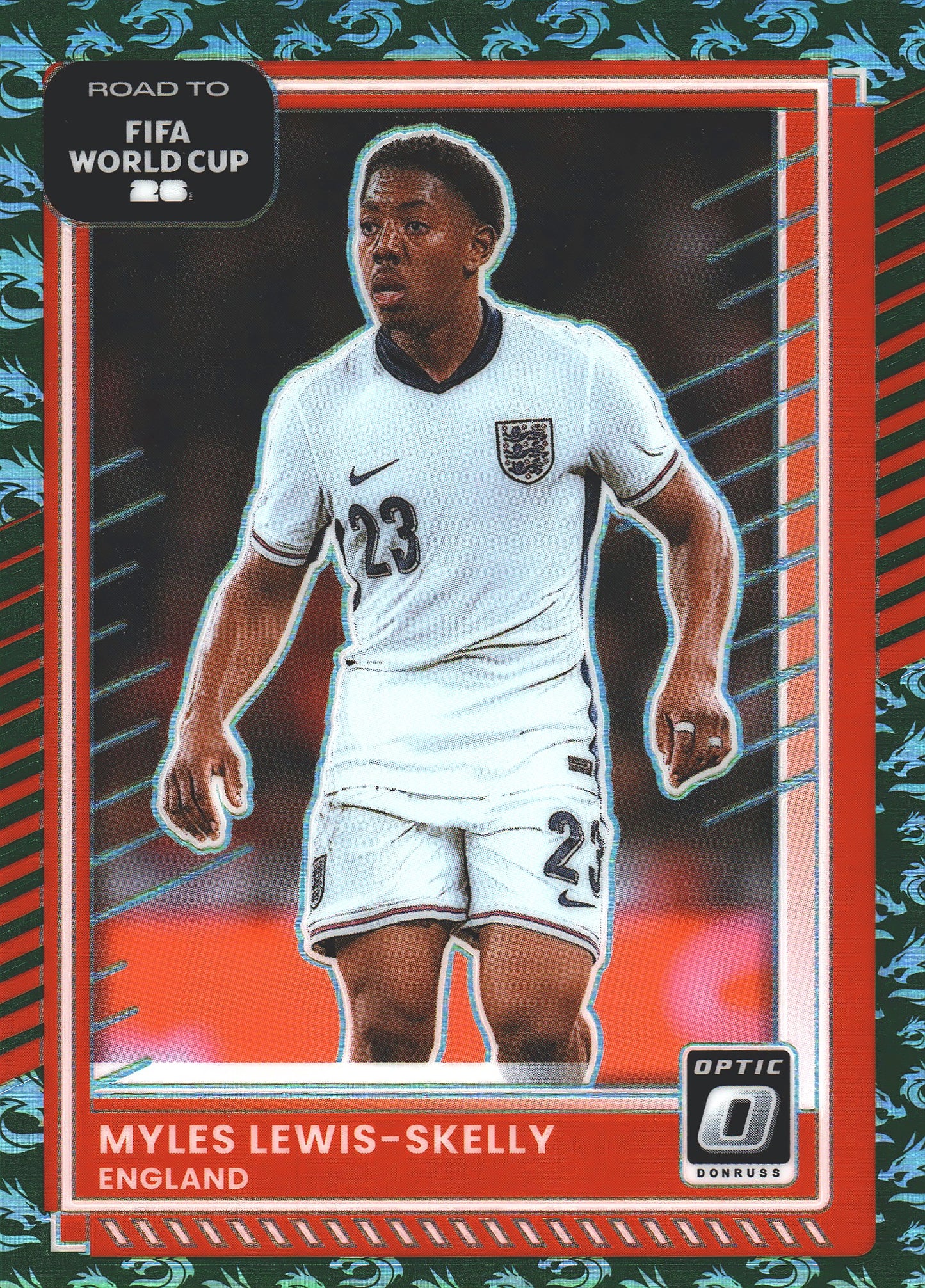 2025 Panini Donruss Optic World Cup Dragon /8 Myles Lewis-Skelly #72 England