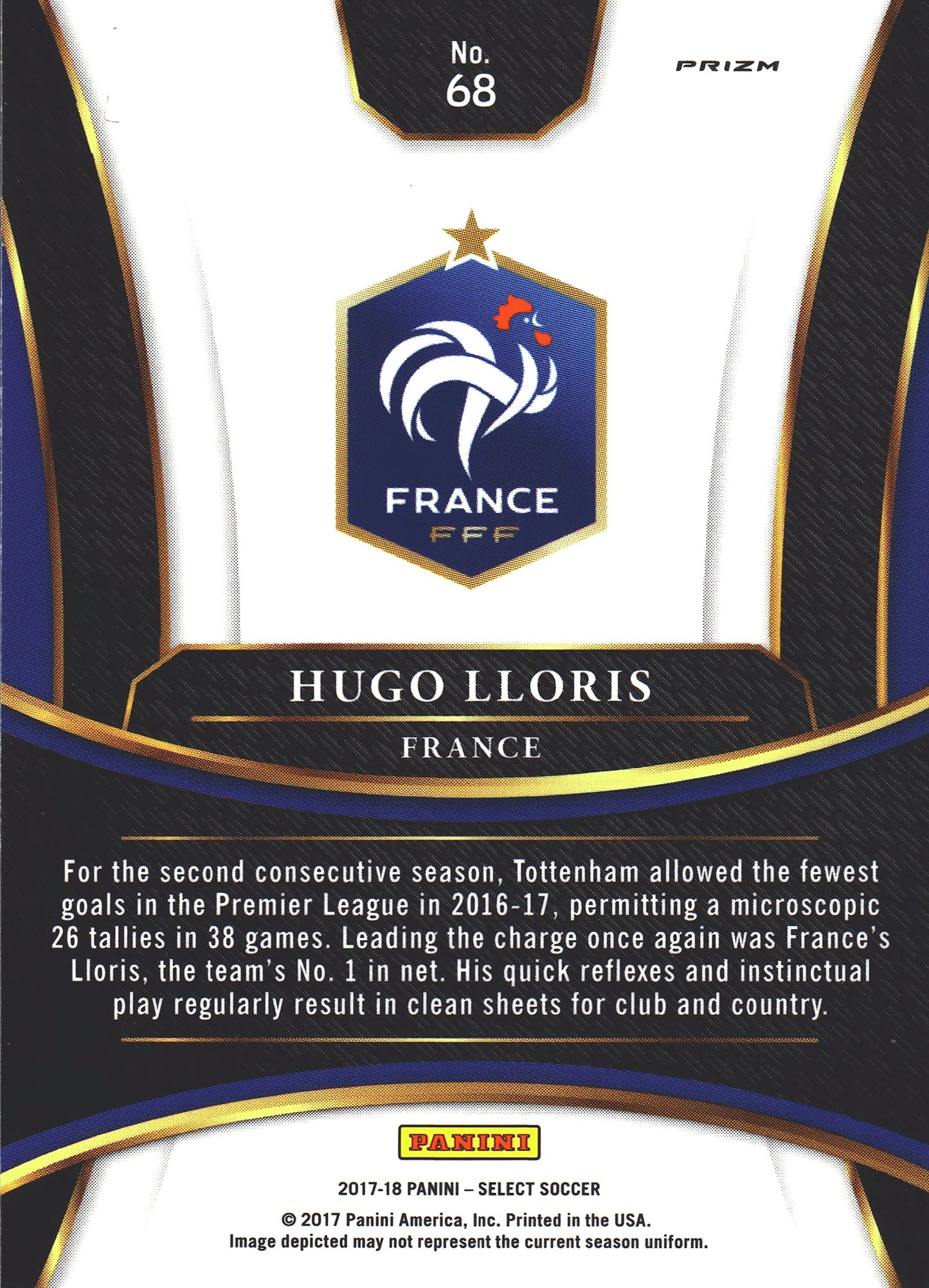 2017 Panini Select Checkerboard SP Hugo Lloris #68 France