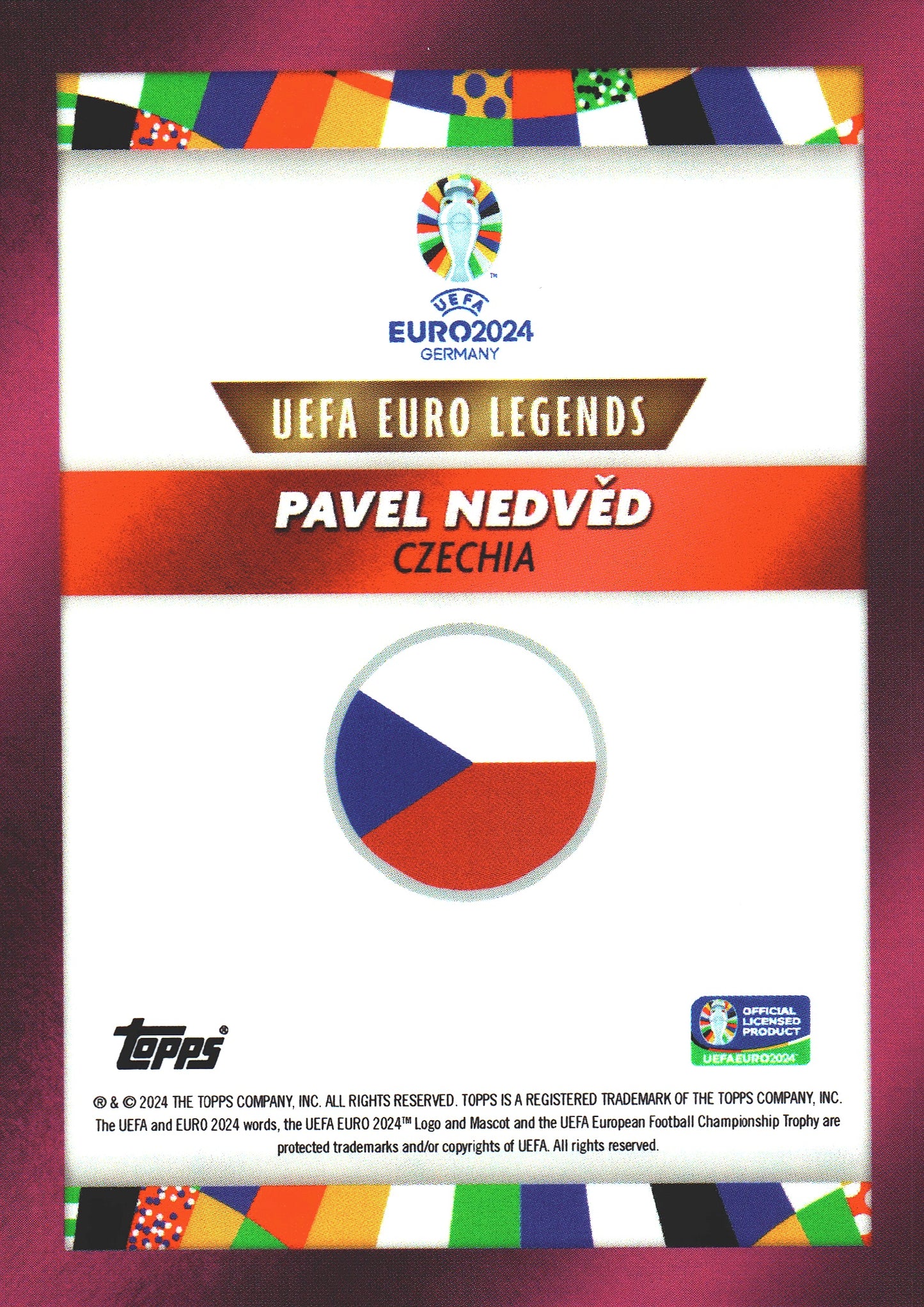 2024 Topps Curated Set Pink /25 Pavel Nedvěd Mourinho Legends Czech Republic