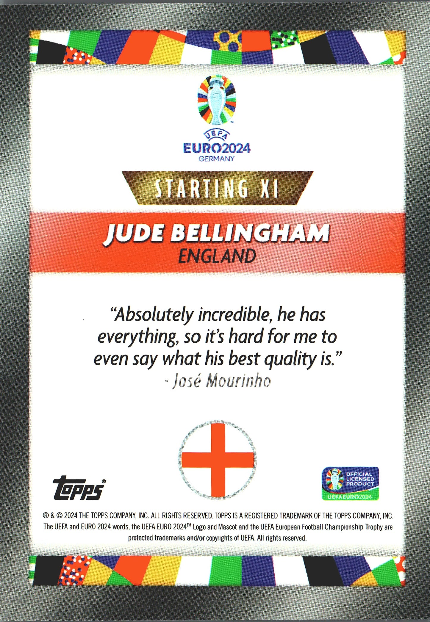 2024 Topps Curated Set Jude Bellingham England