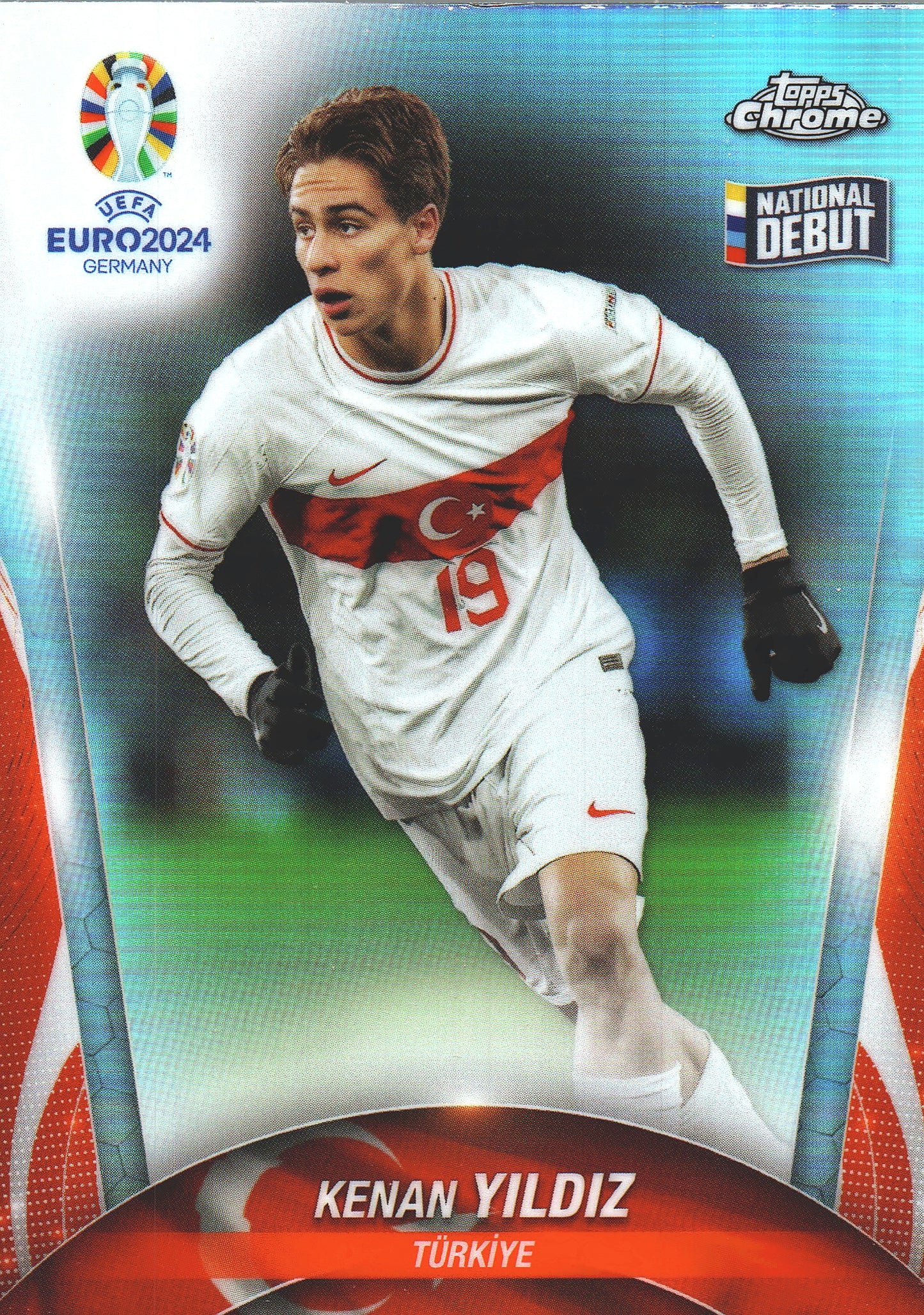 2024 Topps Chrome EURO National Debut Refractor Kenan Yildiz #109 Turkey