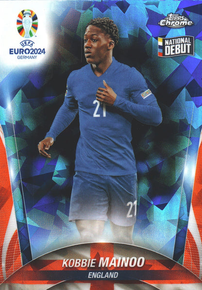 2024 Topps Chrome EURO Sapphire National Debut Kobbie Mainoo #123 England