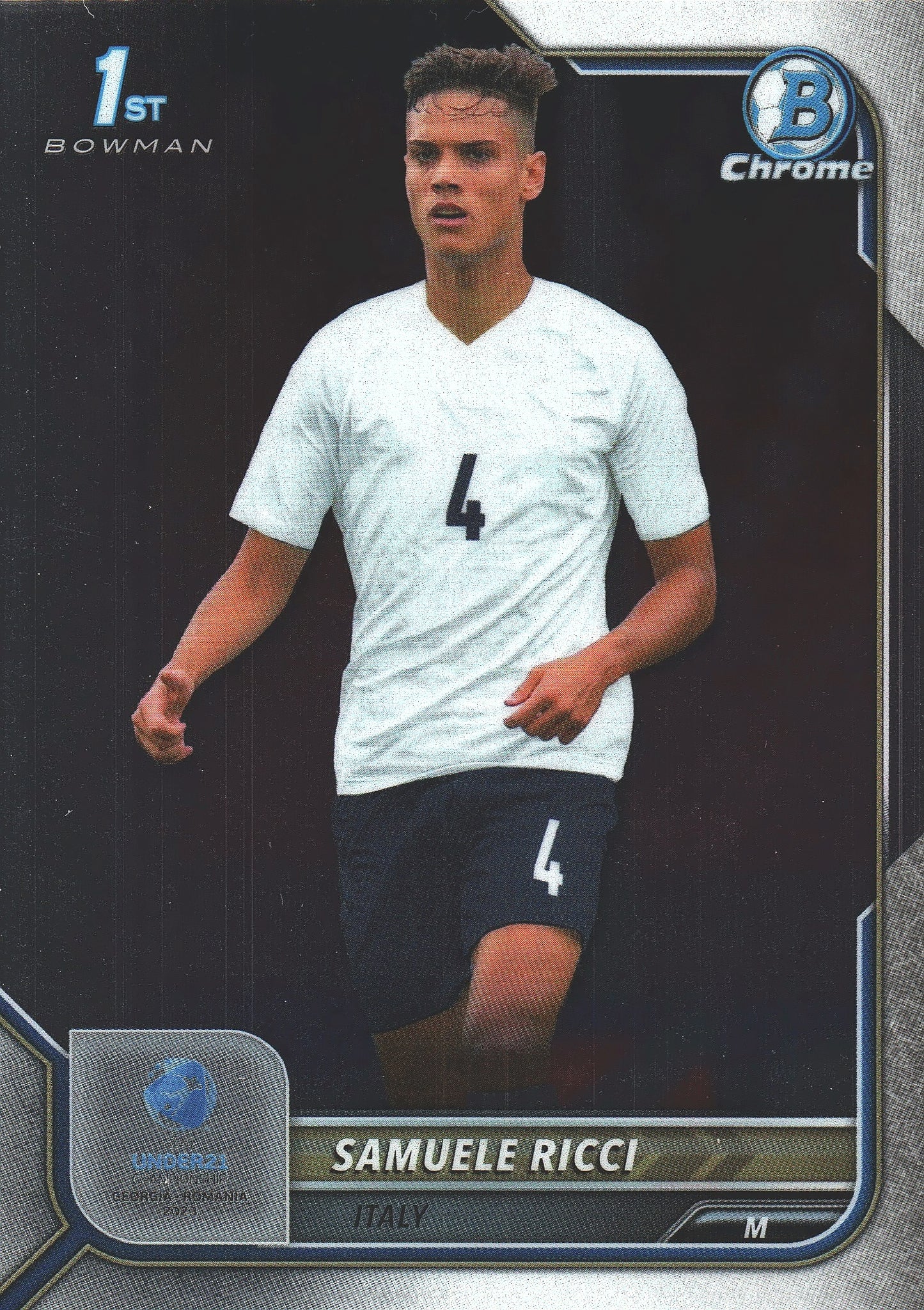 2022 Bowman Chrome Road to UEFA U21 Samuele Ricci 1st #14 Italy