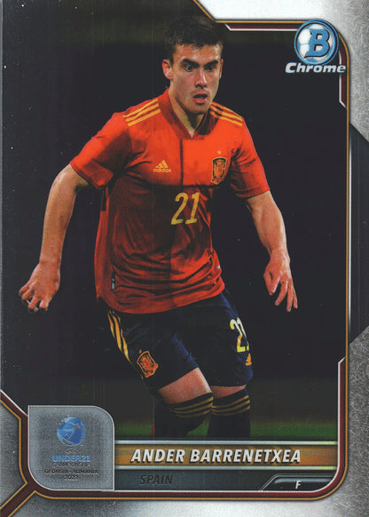 2022 Bowman Chrome Road to UEFA U21 Ander Barrenetxea #25 Spain
