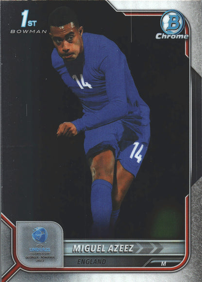 2022 Bowman Chrome Road to UEFA U21 Miguel Azeez 1st #27 England