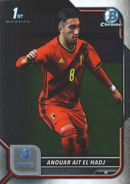 2022 Bowman Chrome Road to UEFA U21 Anouar Ait El Hadj 1st #74 Belgium