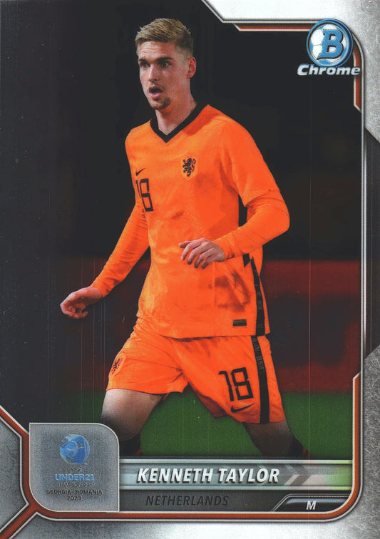 2022 Bowman Chrome Road to UEFA U21 Kenneth Taylor #77 Netherlands