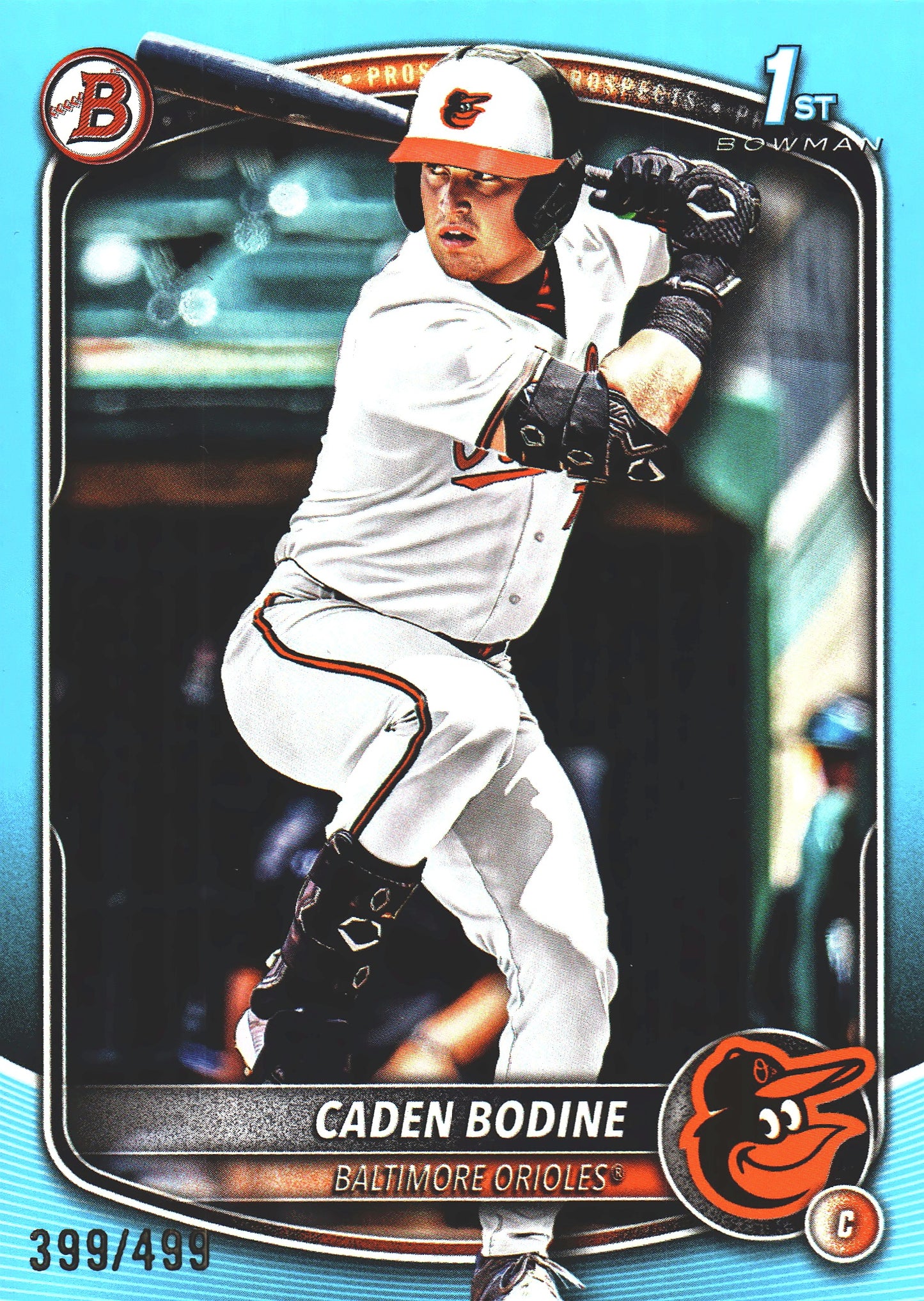 2025 Topps Bowman Draft Sky Blue /499 Caden Bodine 1st #BD-63 Baltimore Orioles