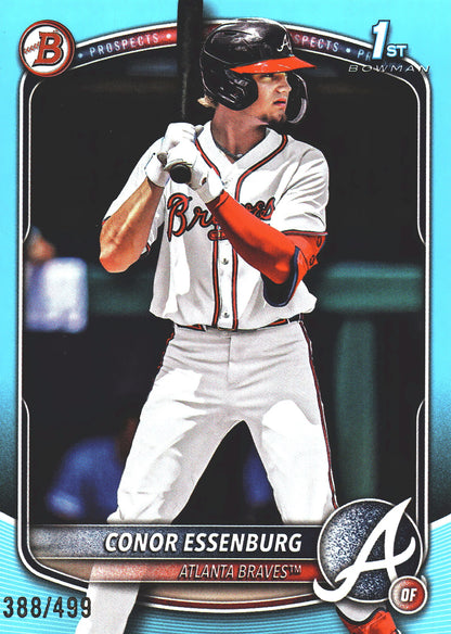 2025 Topps Bowman Draft Sky Blue /499 Conor Essenburg 1st #BD-124 Atlanta Braves