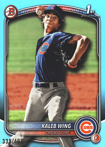 2025 Topps Bowman Draft Sky Blue /499 Kaleb Wing 1st #BD-131 Chicago Cubs