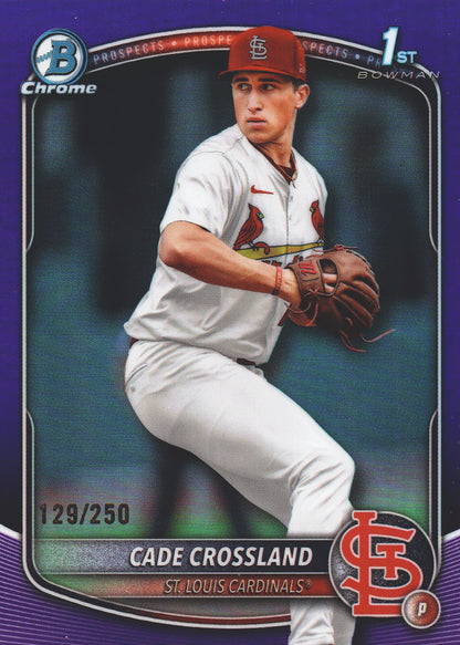 2025 Topps Bowman Draft Chrome Purple /250 1st Cade Crossland #BDC-183 St. Louis Cardinals