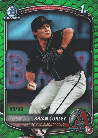 2025 Topps Bowman Draft Chrome Reptilian Green /99 1st Brian Curley #BDC-170 Arizona Diamondbacks