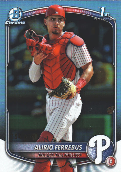 2025 Topps Bowman Chrome Prospects /499 1st Alirio Ferrebus #BCP-198 Philadelphia Phillies