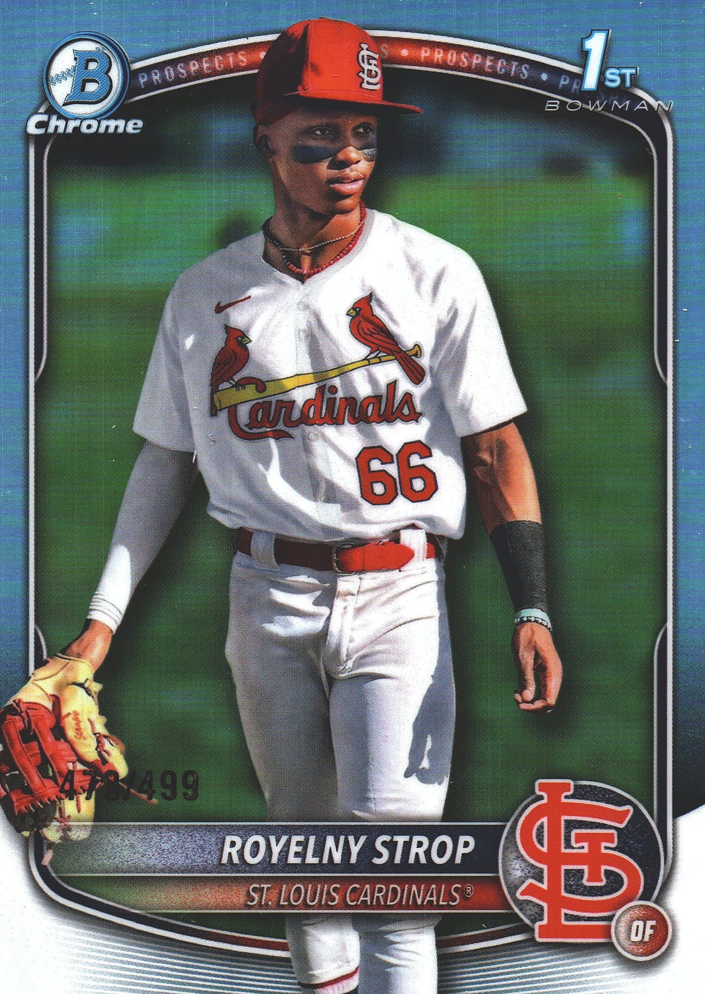 2025 Topps Bowman Chrome Prospects /499 1st Royelny Strop #BCP-221 St. Louis Cardinals