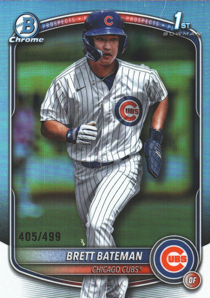 2025 Topps Bowman Chrome Prospects /499 1st Brett Bateman #BCP-226 Chicago Cubs