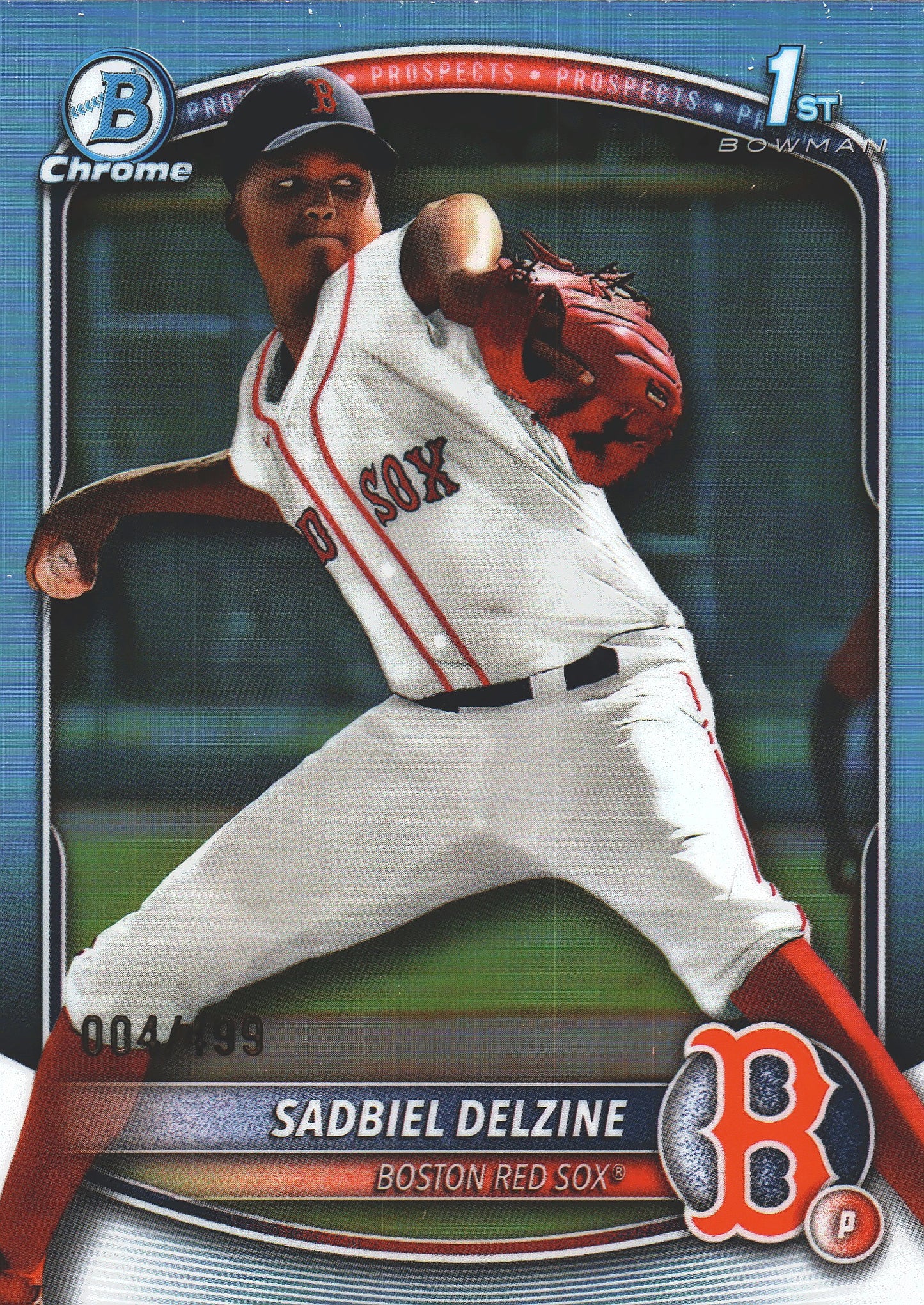 2025 Topps Bowman Chrome Prospects /499 1st Sadbiel Delzine #BCP-235 Boston Red Sox
