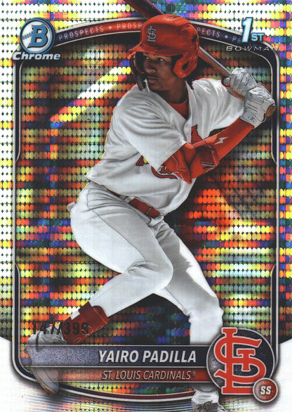 2025 Topps Bowman Chrome Prospects Pulsar /399 1st Yairo Padilla #BCP-236 St. Louis Cardinals