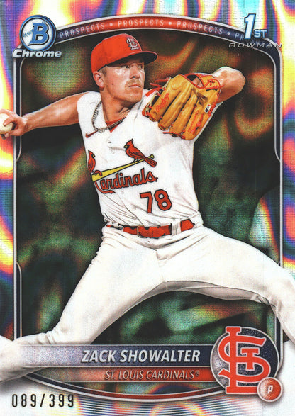 2025 Topps Bowman Chrome Prospects Lava /399 1st Zack Showalter #BCP-74 St. Louis Cardinals