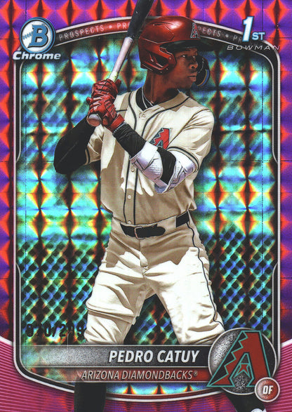2025 Topps Bowman Chrome Prospects Pink Geometric /299 1st Pedro Catuy #BCP-210 Arizona Diamondbacks