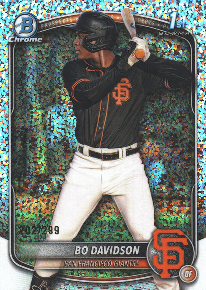 2025 Topps Bowman Chrome Prospects Sparkle /299 1st Bo Davidson #BCP-206 San Francisco Giants