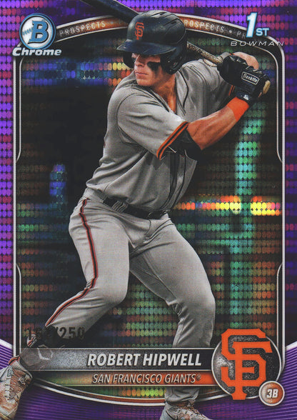 2025 Topps Bowman Chrome Prospects Purple Pulsar /250 1st Robert Hipwell #BCP-238 San Francisco Giants