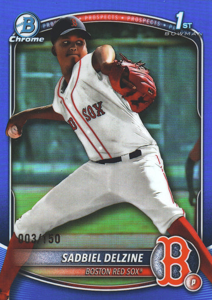 2025 Topps Bowman Chrome Prospects Blue /150 1st Sadbiel Delzine #BCP-235 Boston Red Sox