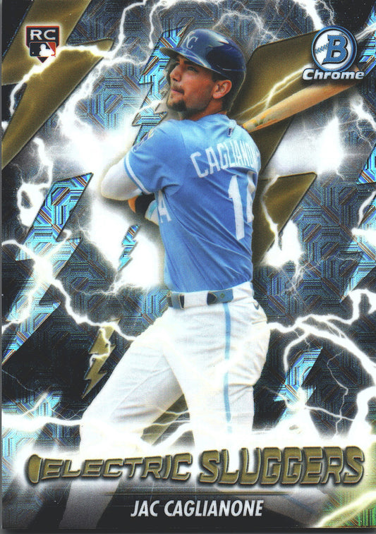 2026 Topps Bowman Chrome Mojo Electric Sluggers RC Jac Caglianone #ES-23 Kansas City Royals