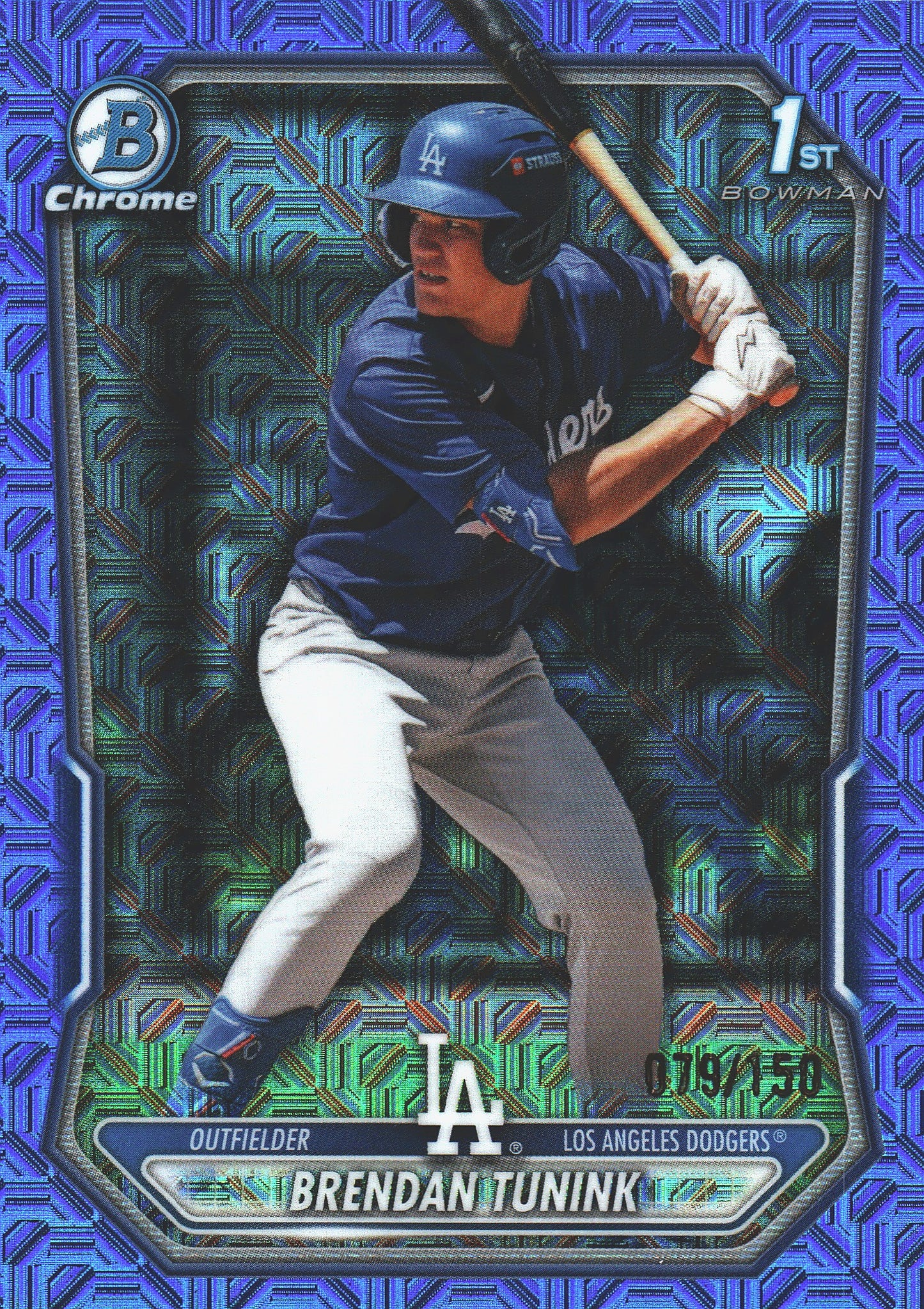 2026 Topps Bowman Chrome Mojo Prospects Blue Mojo /150 Brendan Tunink #BP-59 Los Angeles Dodgers