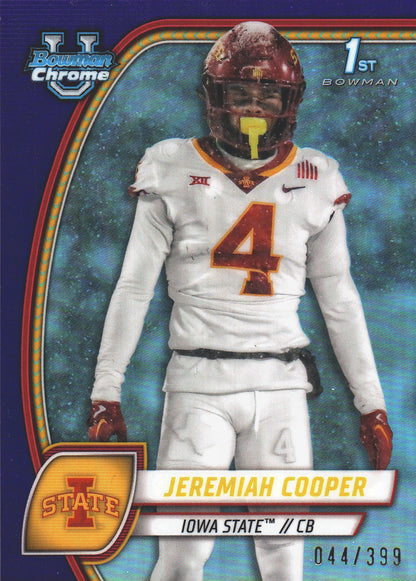 2024 Topps Bowman U Chrome Purple /399 Jeremiah Cooper #99 Iowa State Cyclones