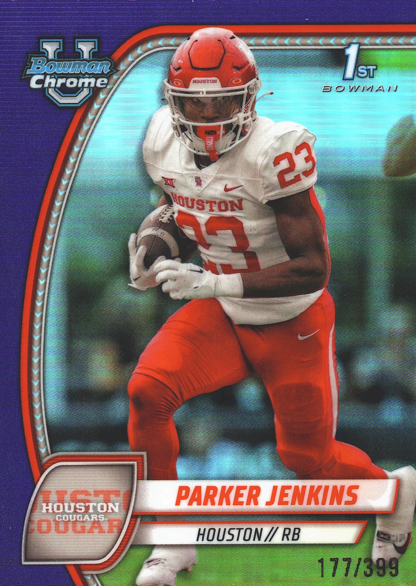 2024 Topps Bowman U Chrome Purple /399 Parker Jenkins #141 Houston Cougars