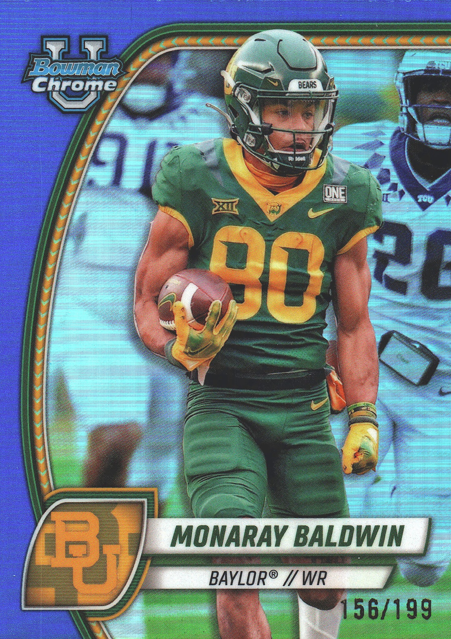 2024 Topps Bowman U Chrome Blue /199 Monaray Baldwin #163 Baylor Bears