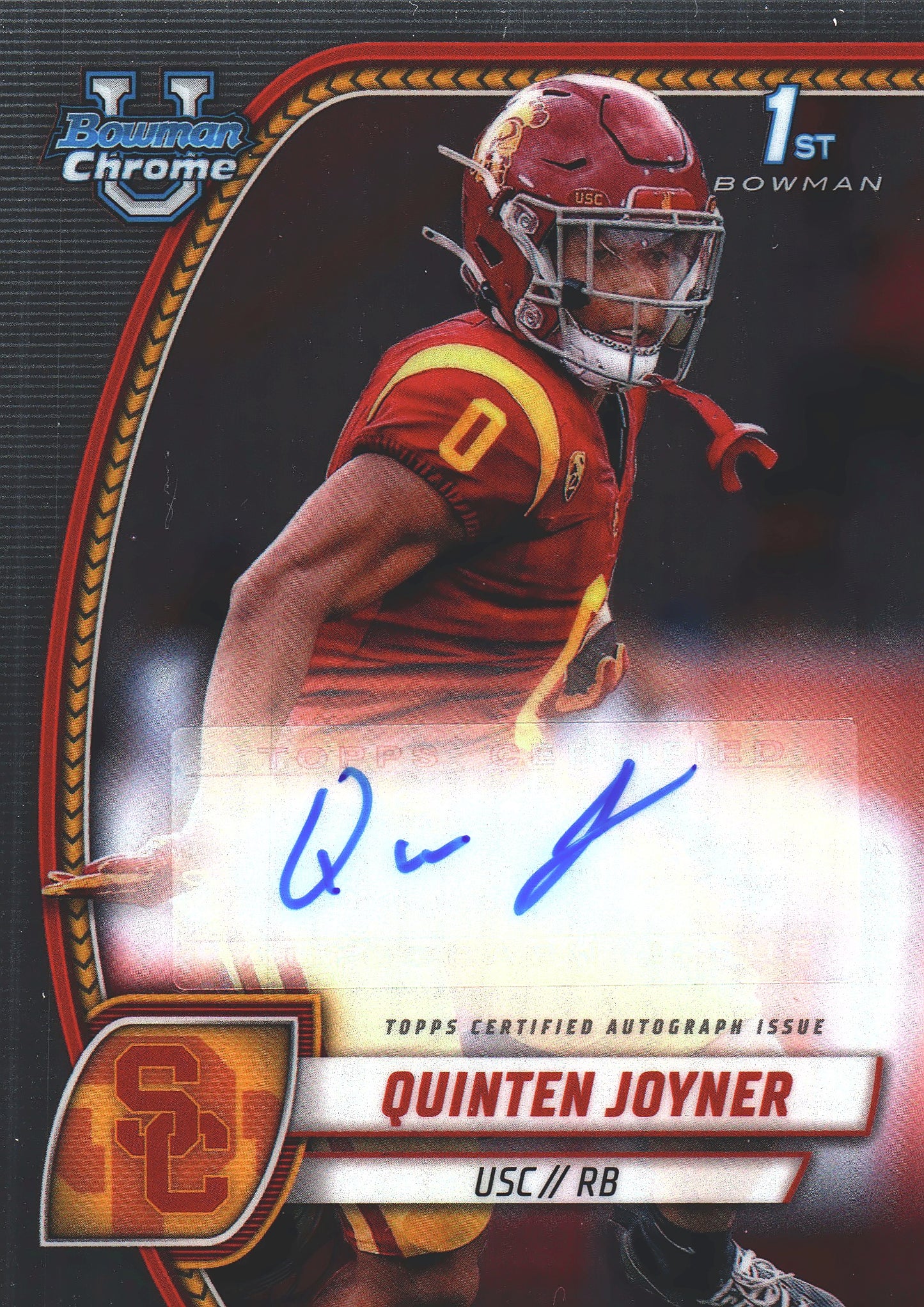 2024 Topps Bowman U Chrome Autograph Quinten Joyner #PA-QJO USC Trojans