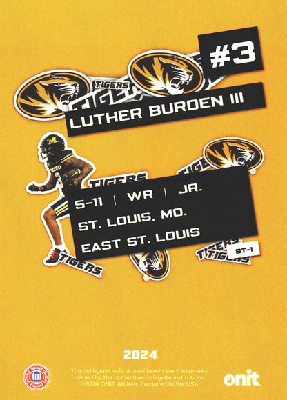 2024 Onit Luther Burden III #3 Missouri Tigers