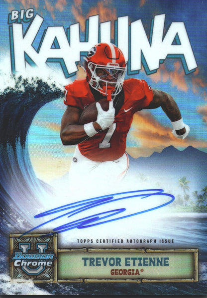 2024 Topps Bowman U Big Kahuna SSP auto Trevor Etienne #BK-TE Georgia Bulldogs