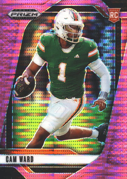 2025 Panini Prizm Draft Picks Cam Ward RC /15 #57 Miami Hurricanes