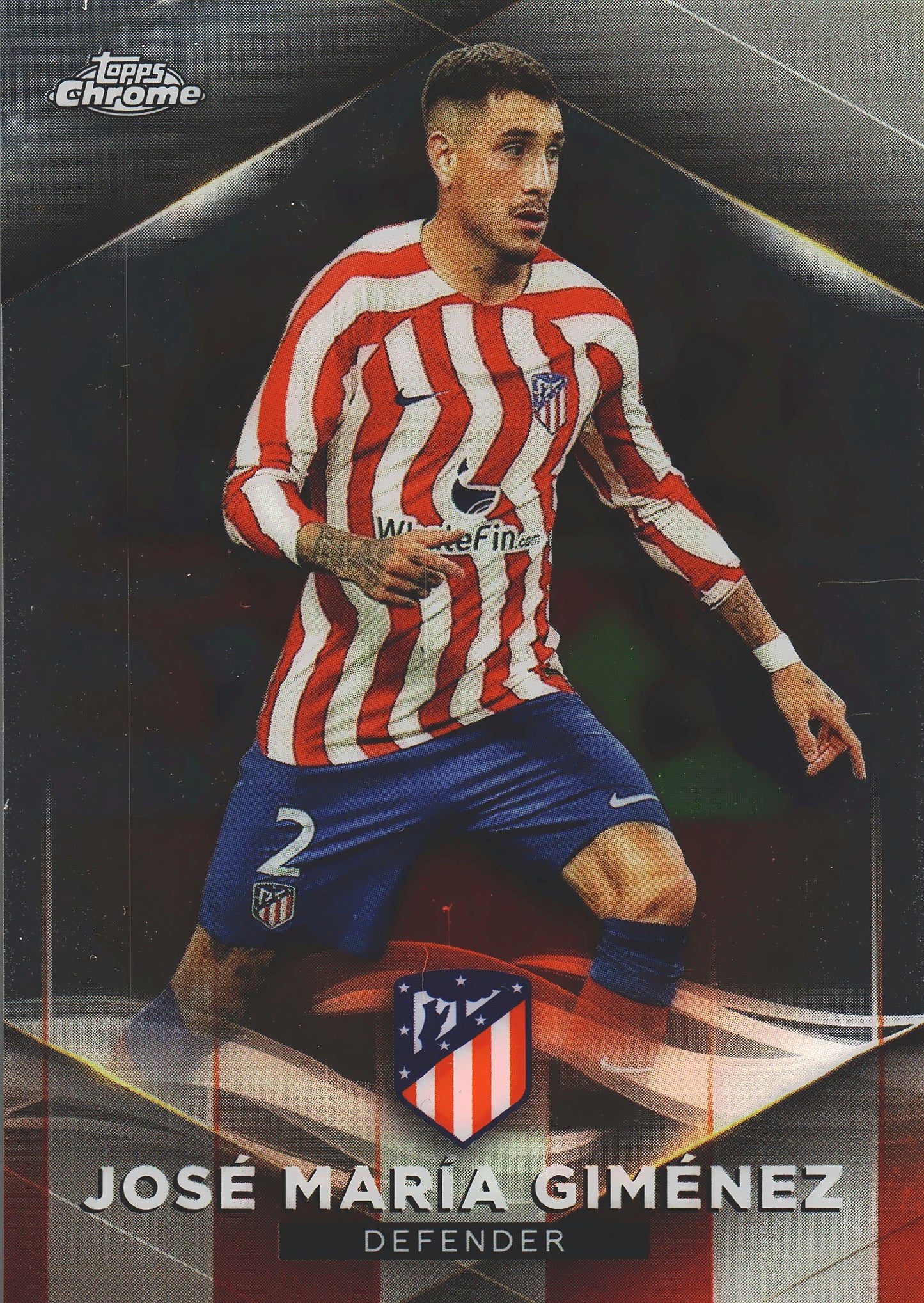 2022 Topps Chrome Set José María Giménez /75 #2 Atlético de Madrid